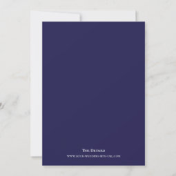 Modern Minimalist Navy Blue Simple Photo Wedding Invitation | Zazzle