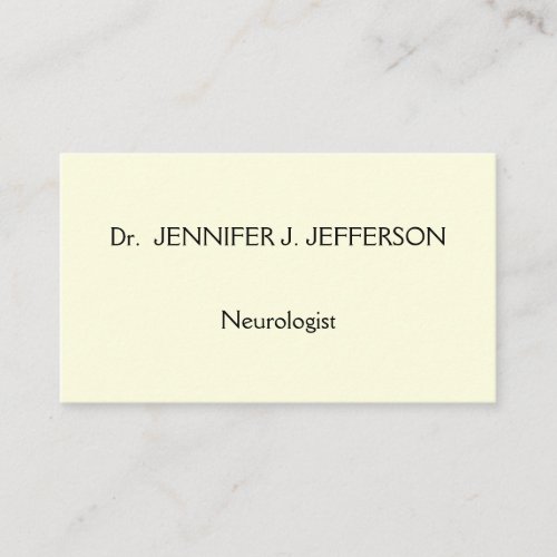 Modern  Minimalist Neurologist Business Card