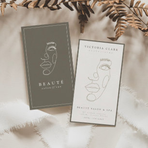 Modern Minimalist Neutral Salon & Spa Business Card
