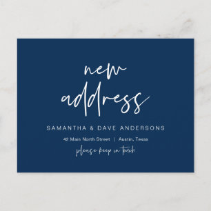 Modern minimalist, New Home Address Announcement P Postcard