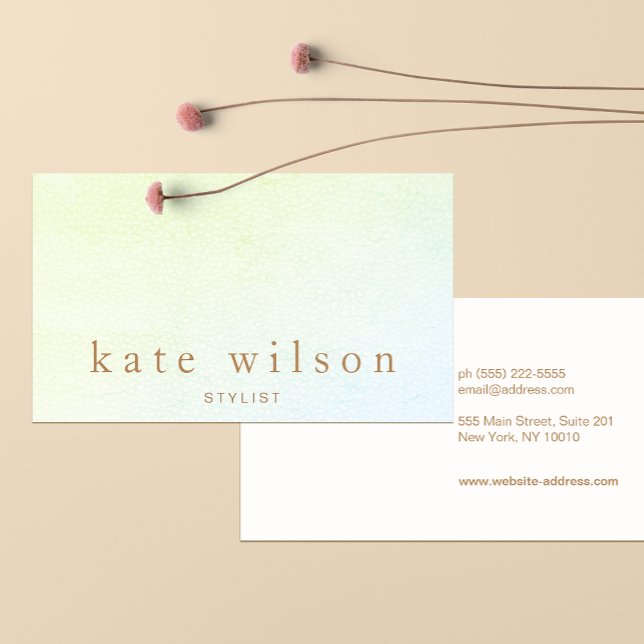 Modern Minimalist Ombre Leather Professional Business Card (Creator Uploaded)