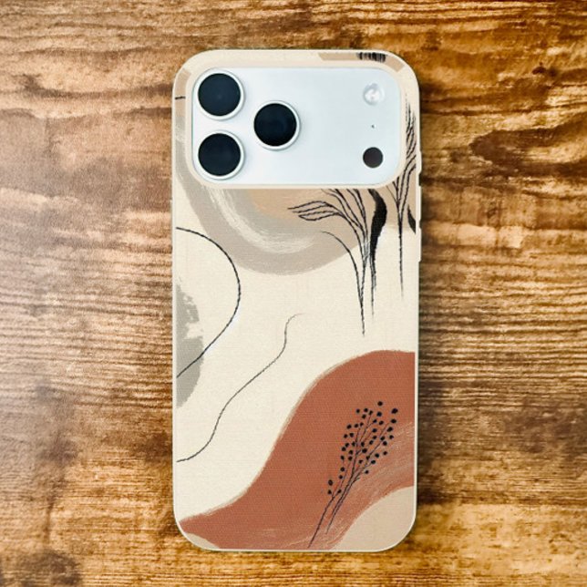 Modern Minimalist Organic Abstract Shapes Pattern Case-Mate iPhone Case (Creator Uploaded)