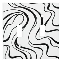 Modern Minimalist Organic Fluid Light Switch Cover