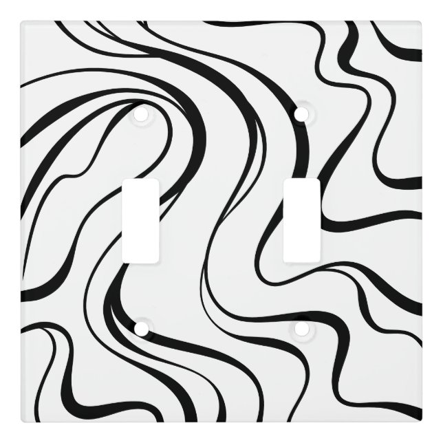 Modern Minimalist Organic Fluid Light Switch Cover (Front)