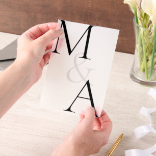 Modern Minimalist Overlay Wedding Vellum Invitations