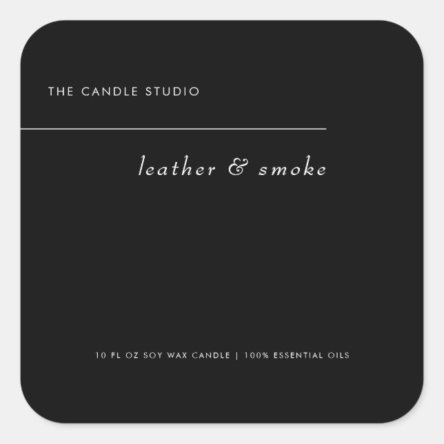 Modern Minimalist Packaging Candle Cosmetics Label (Front)