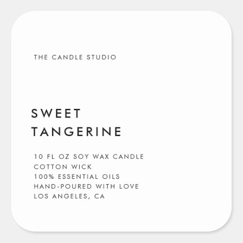 Modern Minimalist Packaging Candle Cosmetics Label
