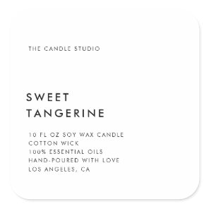 Modern Minimalist Packaging Candle Cosmetics Label