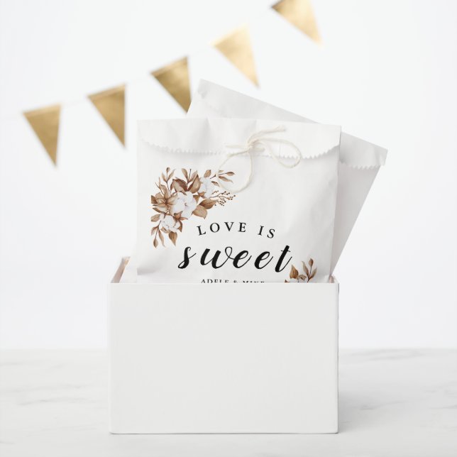 Modern Minimalist Pampas Grass Bouquet Wedding Favor Bag (Party)