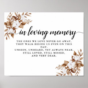 Modern Minimalist Pampas Grass Bouquet Wedding Poster