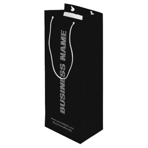 Modern Minimalist Paper WIne Bag With Company Name