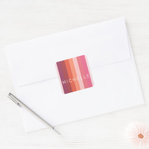 modern minimalist pastel color block square sticker