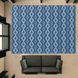 Modern Minimalist Pattern in Blue Jay Abstract Art