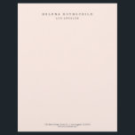 Modern Minimalist Peach Professional Business Letterhead<br><div class="desc">Modern Minimalist Peach Professional Business Letterhead
Minimalist Luxury Boutique Peach Letterhead</div>