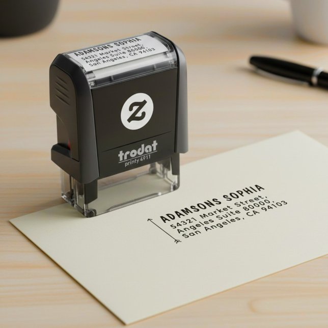 Modern Minimalist Personal Name & Address Self-inking Stamp (Modern Sole Proprietor, Minimalist Personal Name & return Address Self inking Stamp)