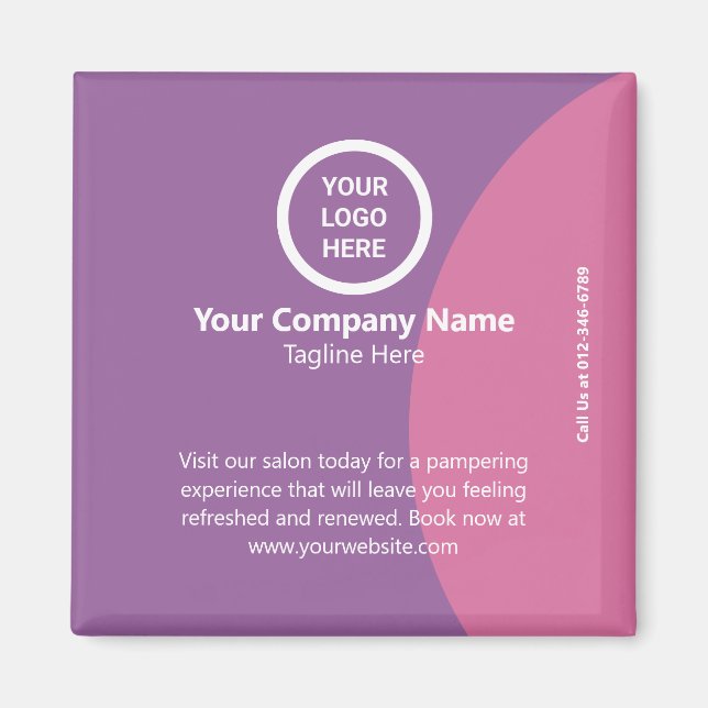 Modern Minimalist Personalized Branded Swag Gift Magnet (Front)