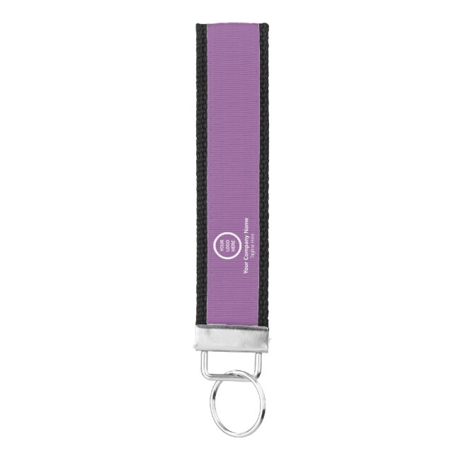 Modern Minimalist Personalized Branded Swag Gift Wrist Keychain (Keys on Bottom)