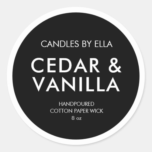 Modern Minimalist Personalized Candle Labels