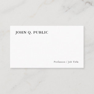 Modern Minimalist Personalized Elegant Template Business Card