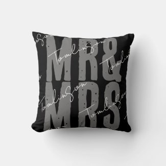 Modern minimalist personalized Mr. and Mrs. 