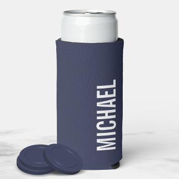 Modern Minimalist Personalized Name Can Cooler by manadesignco at Zazzle