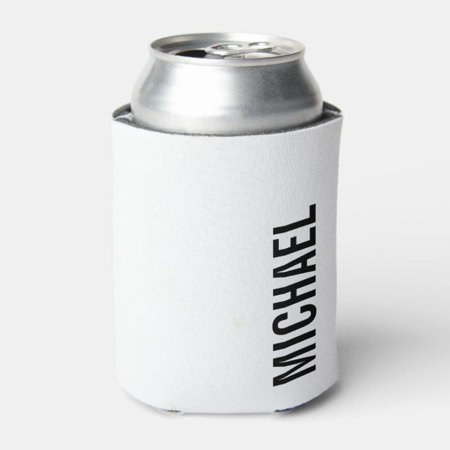 Modern Minimalist Personalized Name Can Cooler (Can Front)