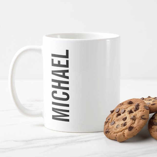 Modern Minimalist Personalized Name Coffee Mug (Creator Uploaded)