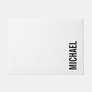 Modern Minimalist Personalized Name Doormat