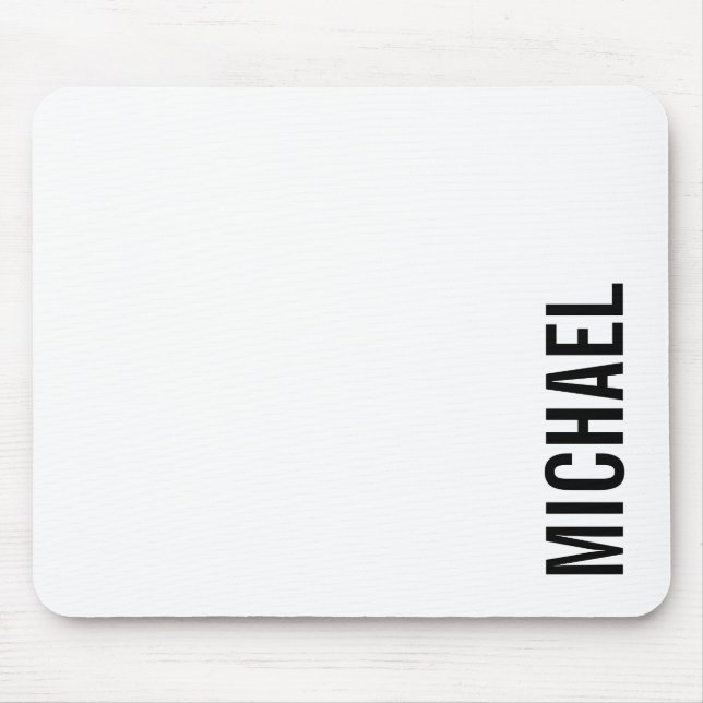Modern Minimalist Personalized Name Mouse Pad (Front)