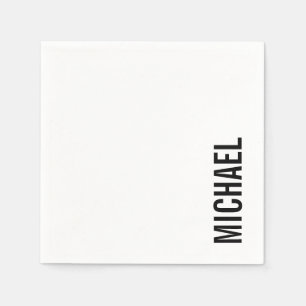 Modern Minimalist Personalized Name Napkins