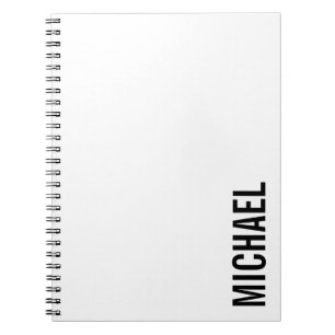 Modern Minimalist Personalized Name Notebook