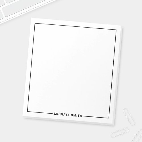 Modern Minimalist Personalized Name Notepad