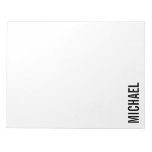 Modern Minimalist Personalized Name Notepad