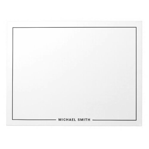 Modern Minimalist Personalized Name Notepad