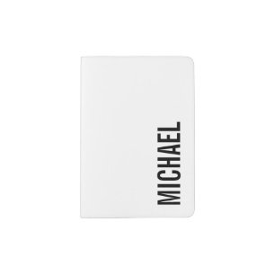 Modern Minimalist Personalized Name Passport Holder