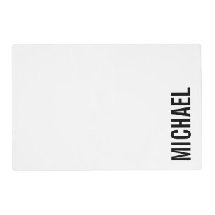 Modern Minimalist Personalized Name Placemat