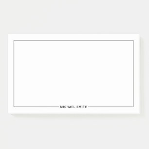 Modern Minimalist Personalized Name Post-it Notes