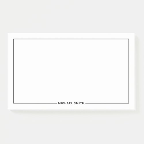 Modern Minimalist Personalized Name Post_it Notes