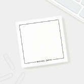 Plain Minimalist Two Letter Monogram Name Post-it Notes