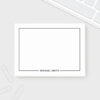 Modern Minimalist Personalized Name Post-it Notes by manadesignco at Zazzle