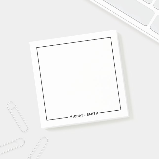 Modern Minimalist Personalized Name Post-it Notes (Creator Uploaded)