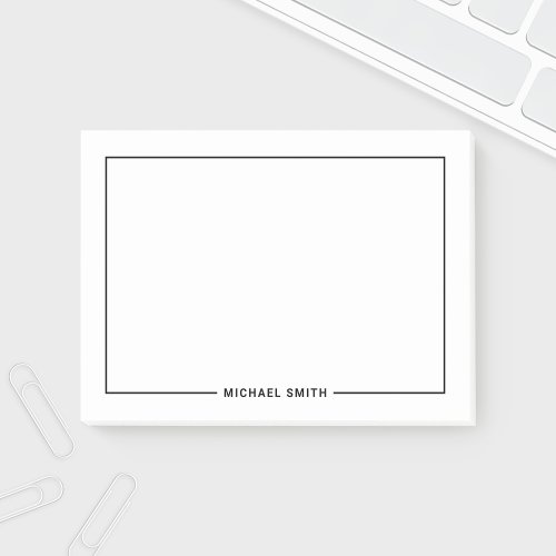 Modern Minimalist Personalized Name Post_it Notes