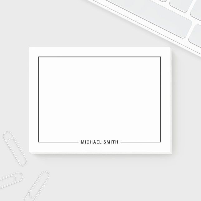 Modern Minimalist Personalized Name Post-it Notes (Creator Uploaded)