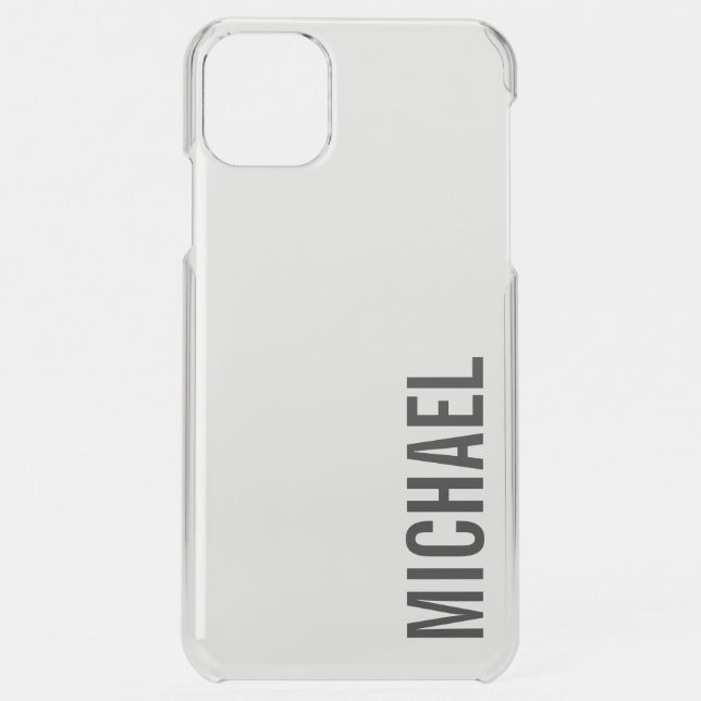 Modern Minimalist Personalized Name Uncommon iPhone Case (Back)