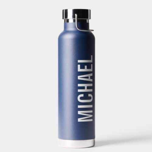 Modern Minimalist Personalized Name Water Bottle