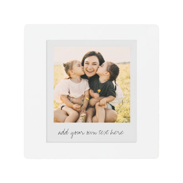 Modern Minimalist Personalized Photo Metal Print (Front)