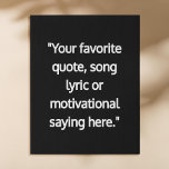 Modern Minimalist Personalized Quote Faux Canvas Print<br><div class="desc">Create your own custom quote canvas wall art. Features your favorite saying, song lyric or personalized text in modern minimalist typography.</div>