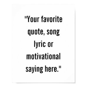 Modern Minimalist Personalized Quote Poster