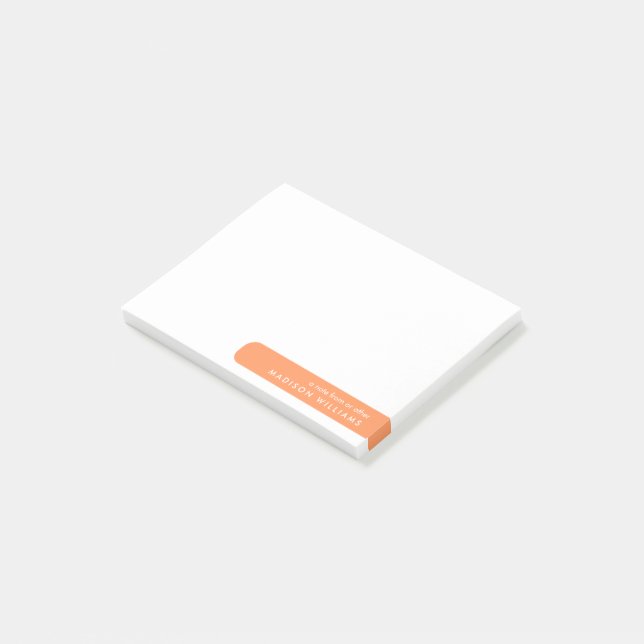 Modern Minimalist Personalized Stationery Post-it Notes (Angled)