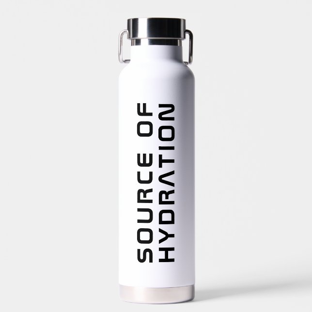 Modern Minimalist Personalized Water Bottle (Front)